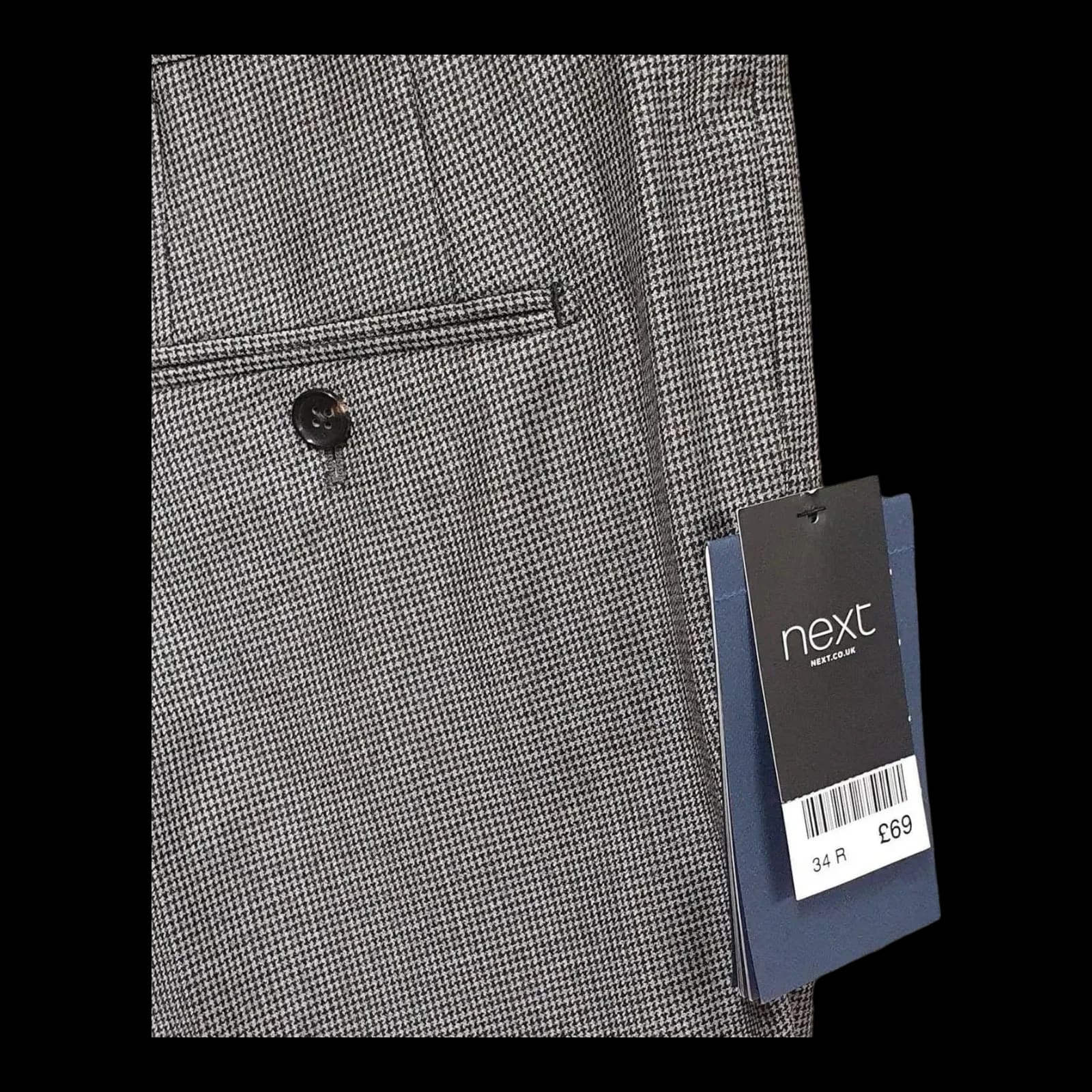 Mens Next Formal Grey Trousers W34 L31 - 4 - 347